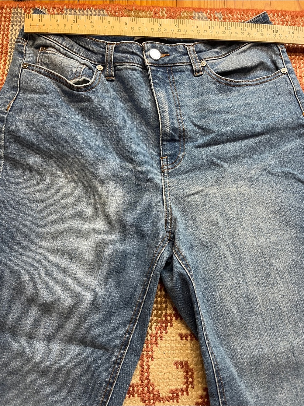 Oat Straight Leg High Rise Jeans Size 10/30 Denim Classic Fit - Picture 2 of 6